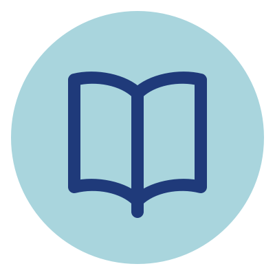 Icône apprentissages : livre ouvert